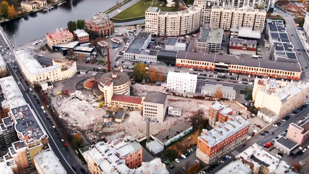 Так выглядело пятно застройки вокруг Левашовского завода в 2018-м