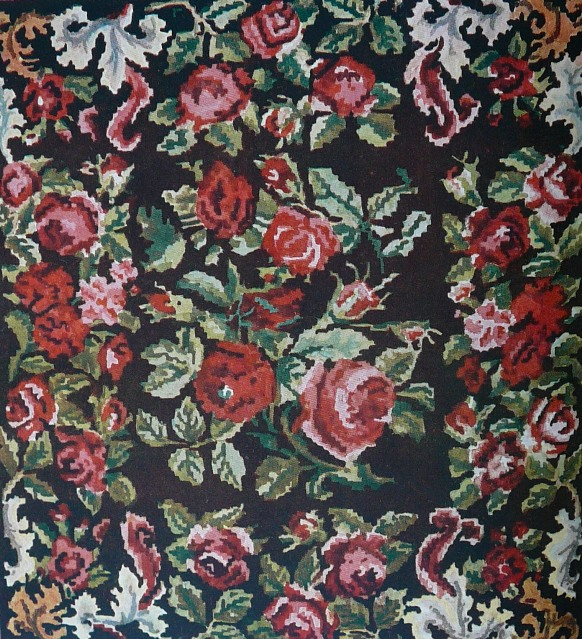 Ковер с изображением роз. Выполнен в селе Троицкое Бесединского района. 1890 г.