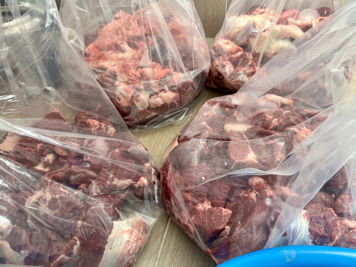 В Турции хорошее мясо, удовольствие не из дешевых. За все 45 кг. отдали примерно 60 тыс. рублей.