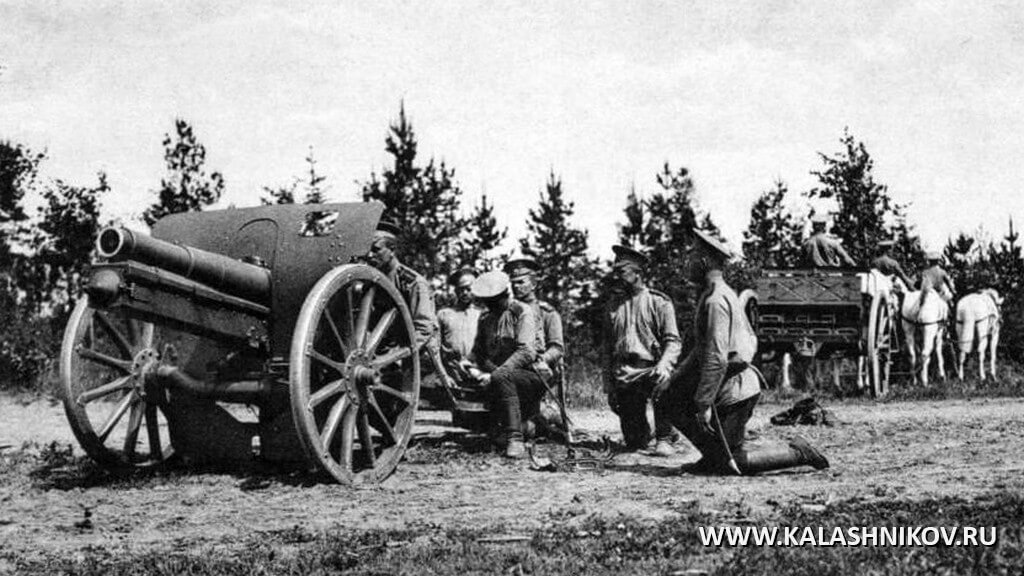 48-лин полевая гаубица системы Круппа обр. 1909 г. на службе в Русской Императорской Армии