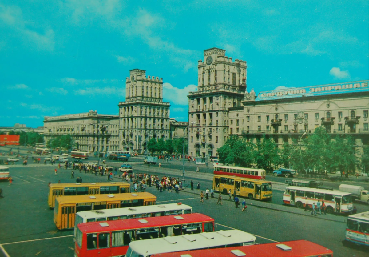 На фото: город Минск, 1970-е годы