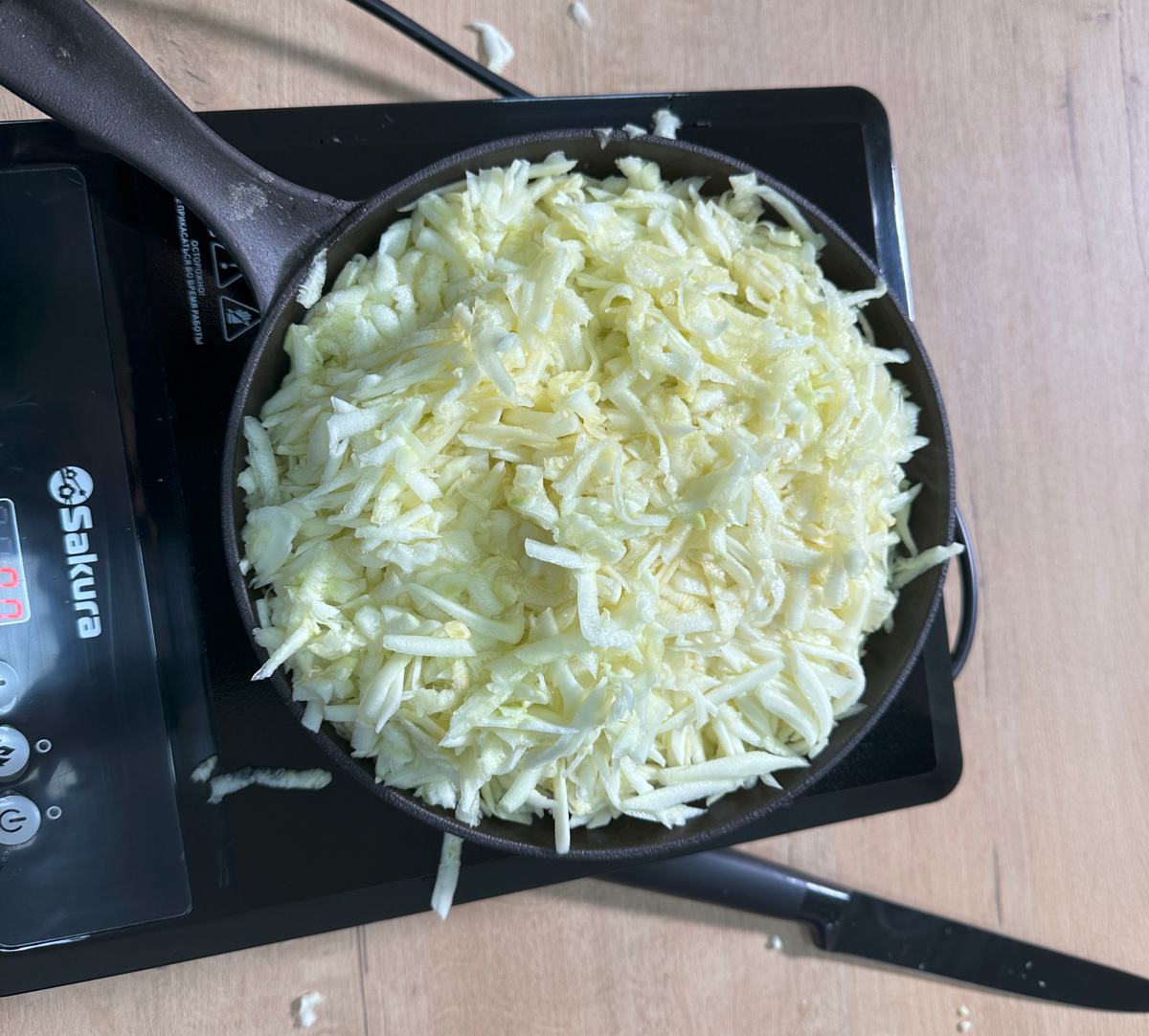 Тушим кабачки на умеренном огне