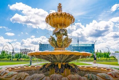    Керамический фонтан на территории павильона №30 на ВДНХ © Telegram-канал Сергея Собянина