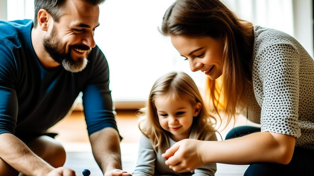 Kandinsky 2.1 Мама и папа играют с ребенком