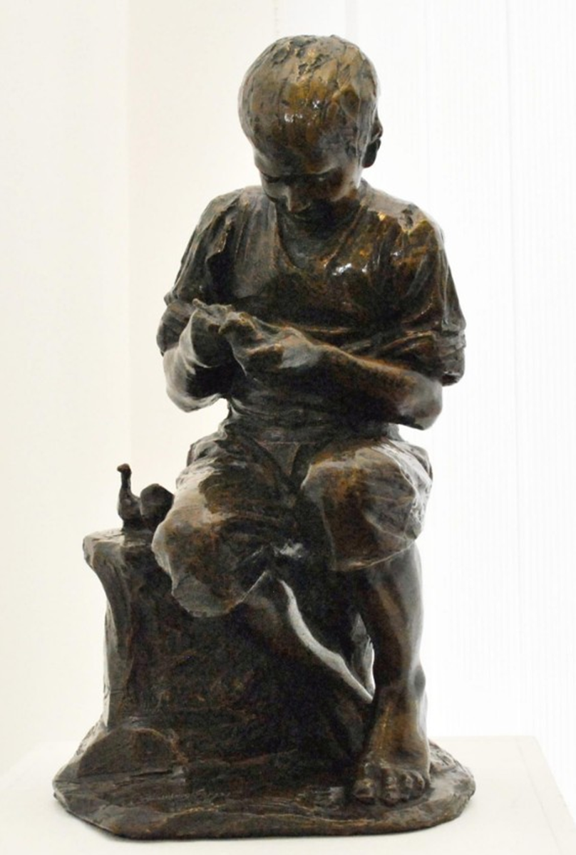 И.Я. Гинцбург. Юный скульптор. 1904.Бронза. Вологодская областная картинная галерея