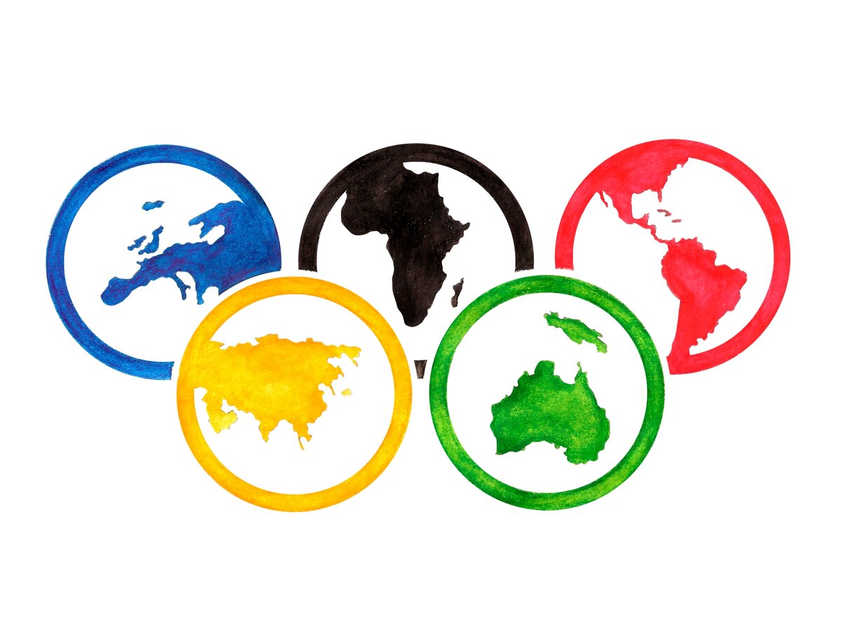 Кольца Олимпийских игр континенты