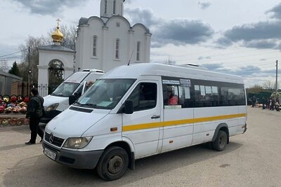    Маршрутное такси возле храма © Пресс-служба Министерства транспорта и дорожной инфраструктуры Московской области