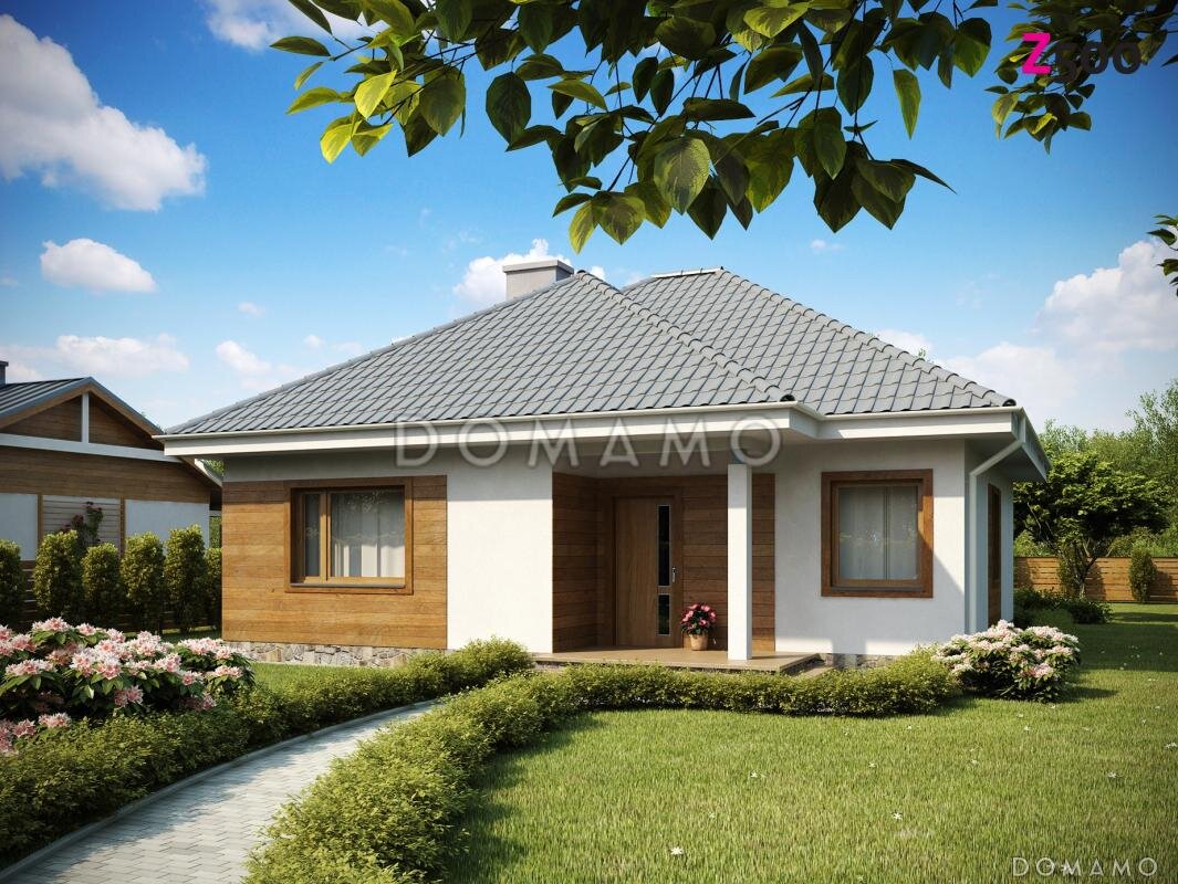 Проект D3686 — одноэтажный дом с двумя спальнями