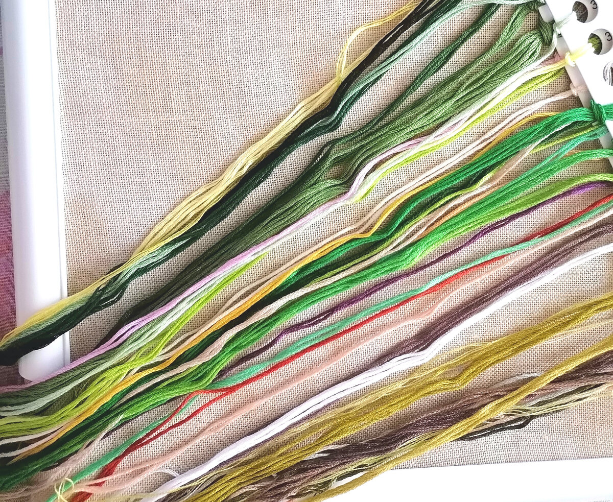 Нарезка ниток к процессу (фото автора)