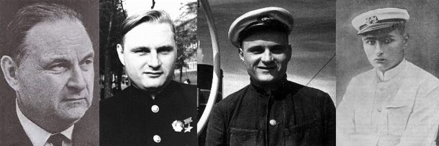 Константин Сергеевич Бадигин (1910-1984 гг.) в разные годы своей жизни. Место рождения писателя - г. Пенза, место смерти - г. Москва