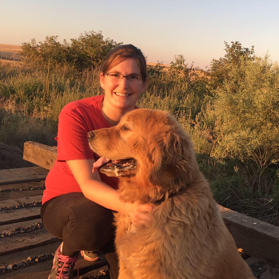 My pen-pal Emily with her a pets.