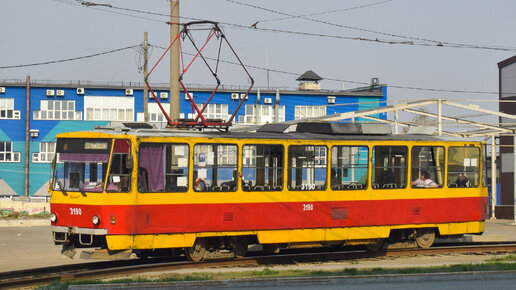 Трамвай Tatra T6B5SU-3190. Покатушки по Барнаулу. Звуки ТИСУ.