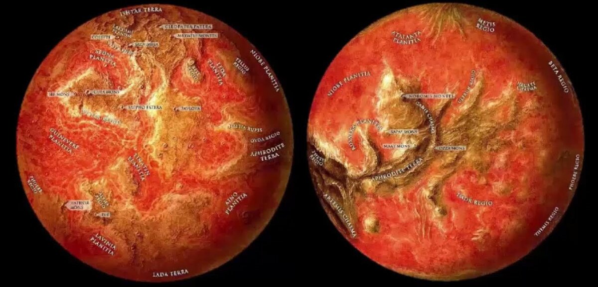 Карта Венеры