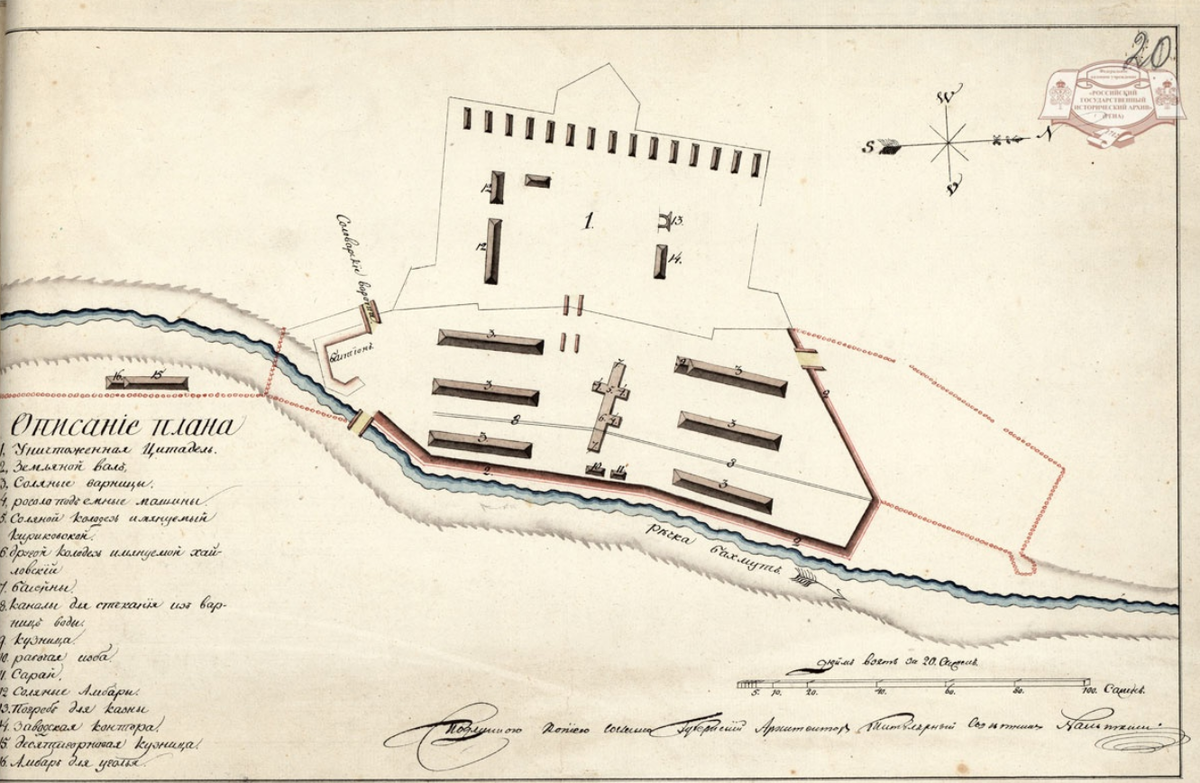 1828 год - план соляной варницы