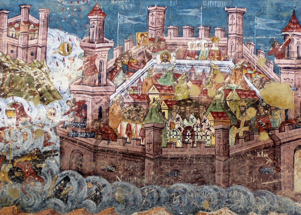 «Осада Константинополя». Икона XVI в. н.э.