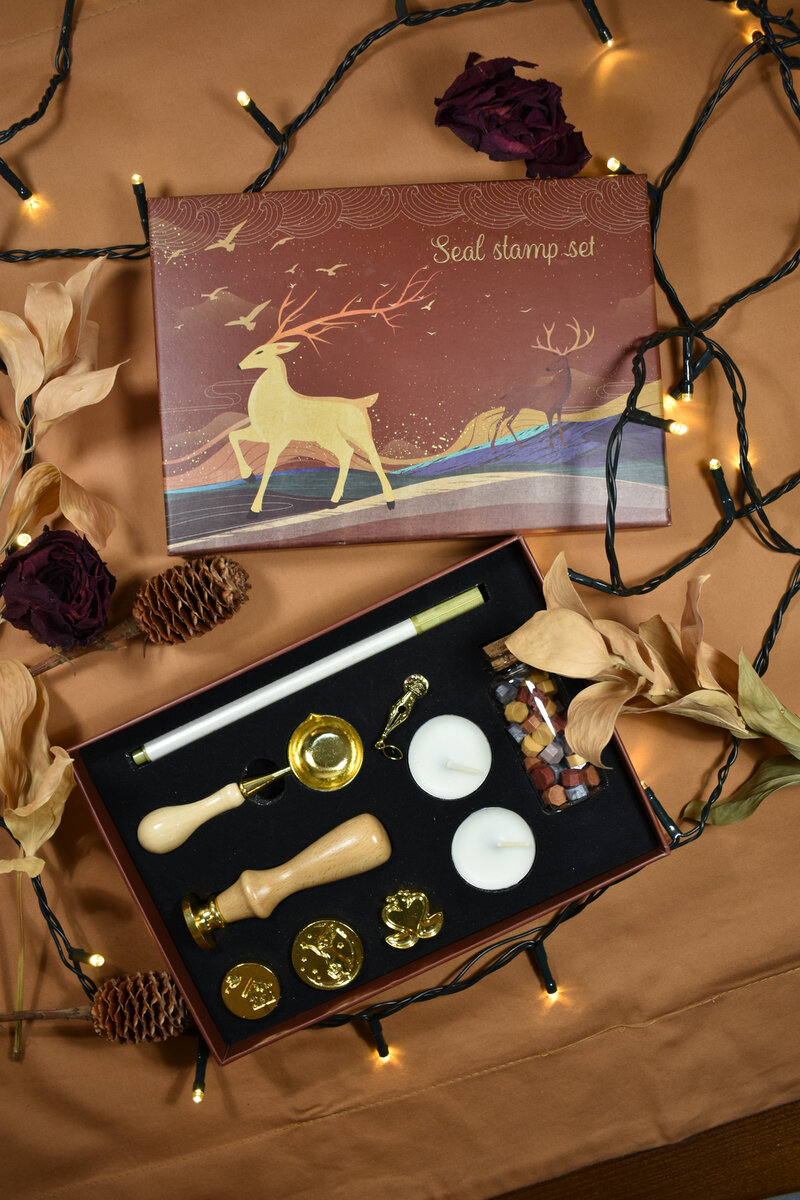 Сургучная печать набор большой подарочный "Благородный олень" Артикул набора на ВБ: 159706111