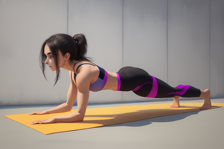 Изображение создано нейросетью PlaygroundAI: поза Планки