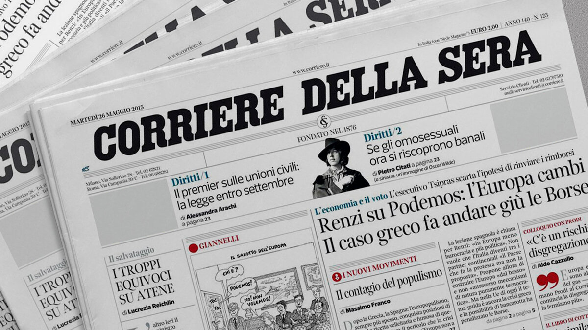 Газета "Corriere della sera"