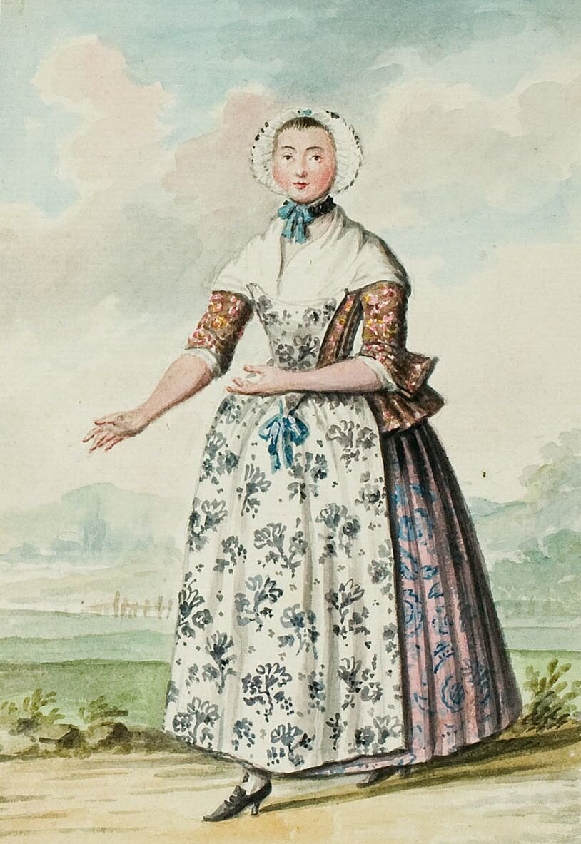 Капот женская одежда. Крестьянка 16 17 век Франция. Крестьянка Франция 18 век. Одежда французской крестьянки 17 век. Одежда крестьянок 19 века в Англии.