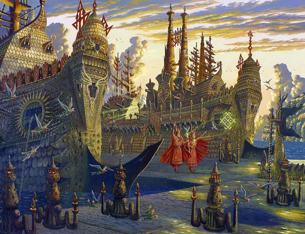 На месте Санкт-Петербурга несколько тысяч лет стоял крупный город.
Источник фото: https://phonoteka.org/uploads/posts/2022-09/1663376227_26-phonoteka-org-p-drevnyaya-rus-art-vkontakte-36.jpg