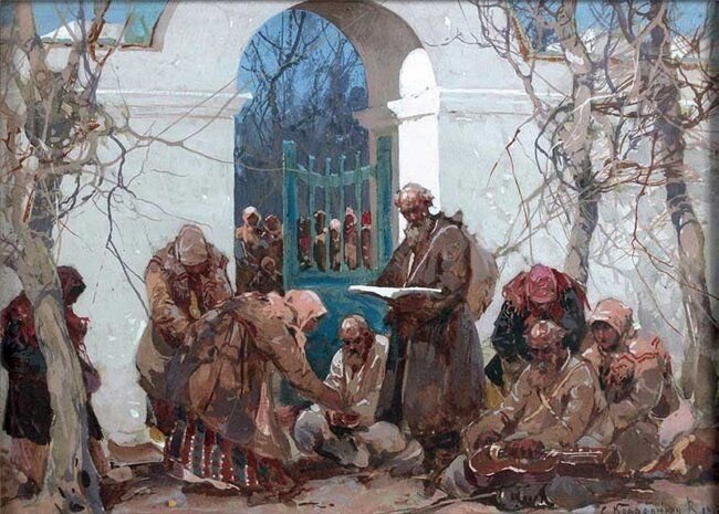 С. Ф. Колесников «Нищие у храма»