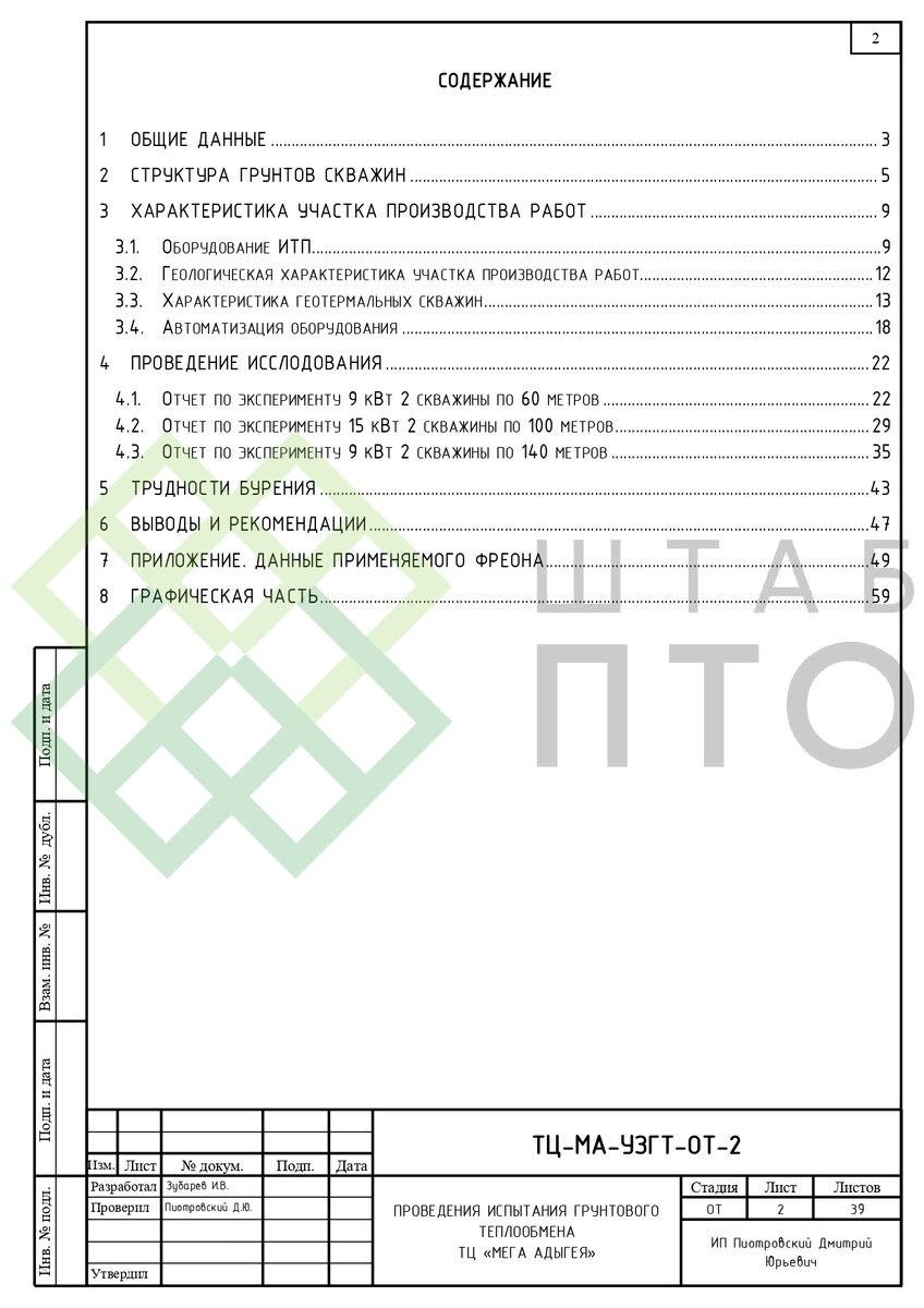 Технический отчет о проведении испытаний грунтового теплообмена. Пример  работы. | ШТАБ ПТО | Разработка ППР, ИД, смет в строительстве | Дзен