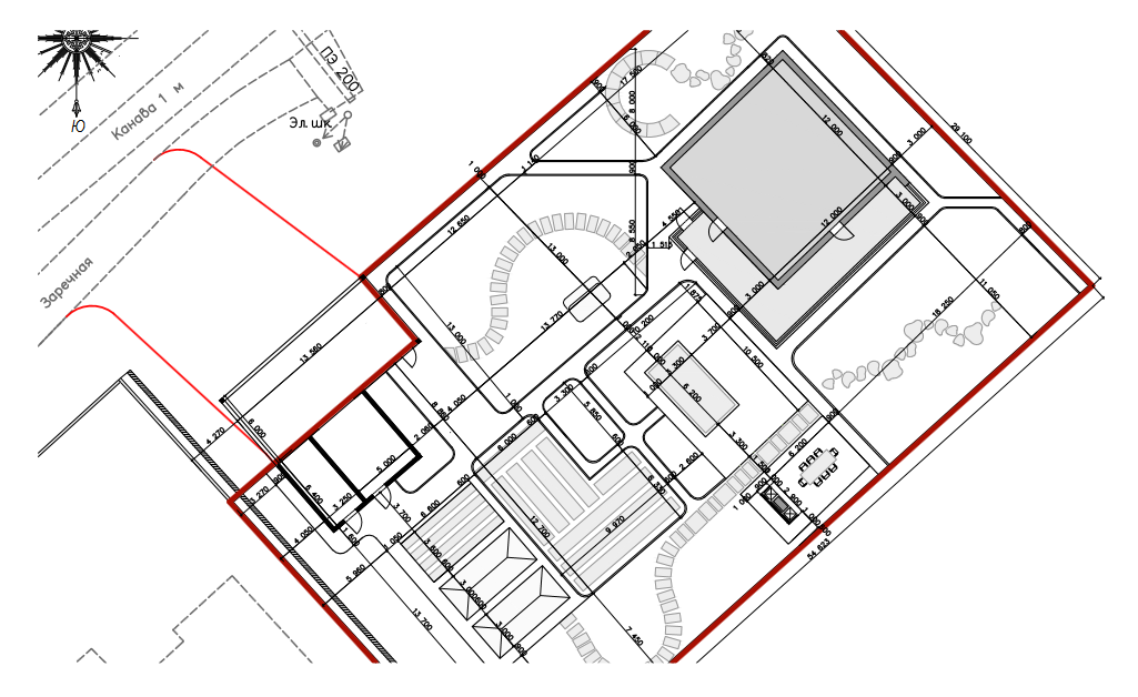 Изображение предоставлено Заказчиком (Владимир). "Фрагмент схемы планировочной организации существующего земельного участка - как задание на размещение проектируемой беседки".