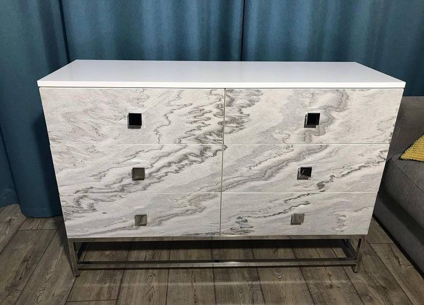 Tiger White Мрамор, комод для частного проекта