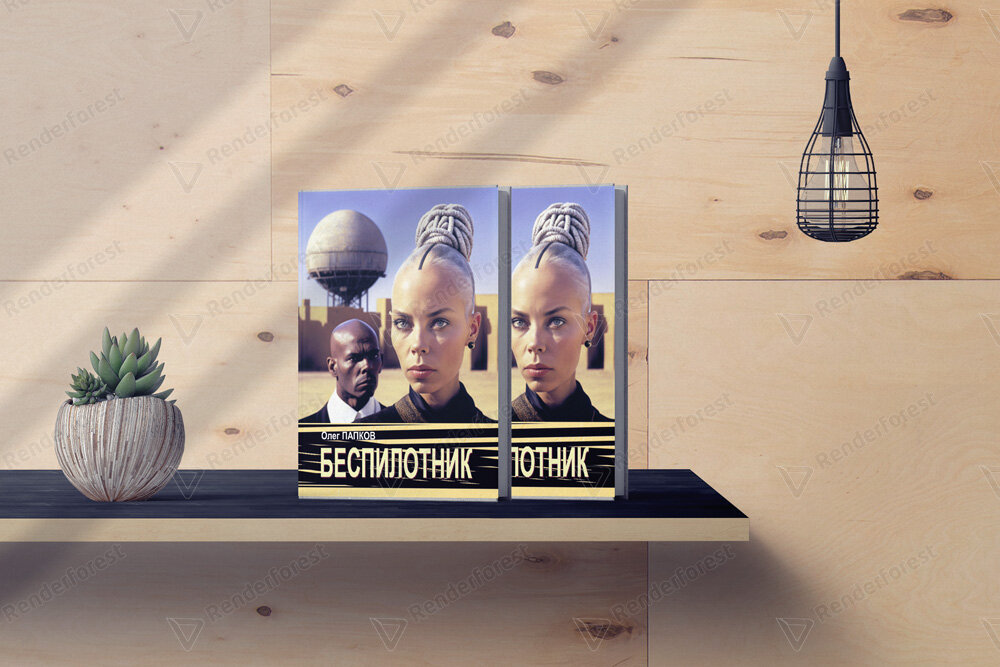 На полочке.