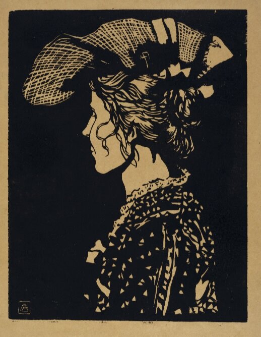 Ф. Бейль. Гертруда Таннерт в шляпе. 1906 г. (Источник - www.bruecke-museum.de)