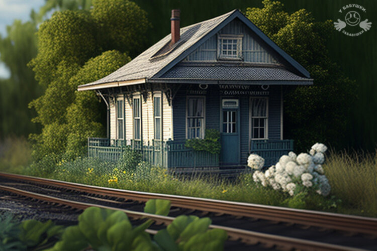 Путевая сторожка (сгенерировано Midjourney)