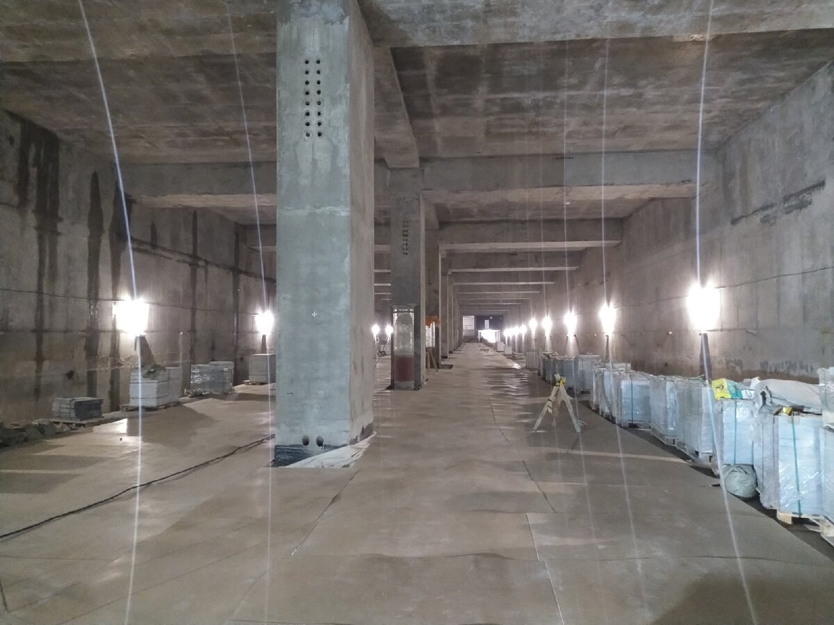 📷 1: На платформе началась подготовка к монтажу подсистемы под облицовку алюминиевыми панелями стен и потолков.  