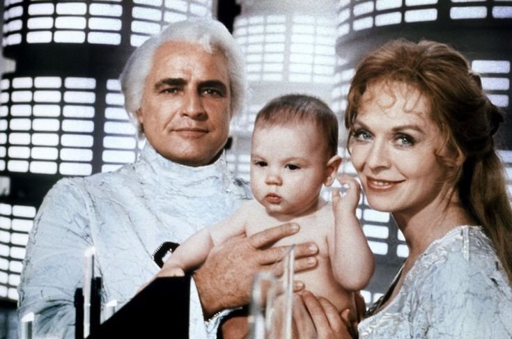 На съёмках фильма "Супермен", 1978 г.