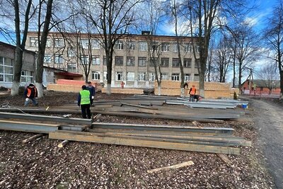    Капремонт школы № 9 в Кашире © Пресс-служба Министерства строительного комплекса Московской области