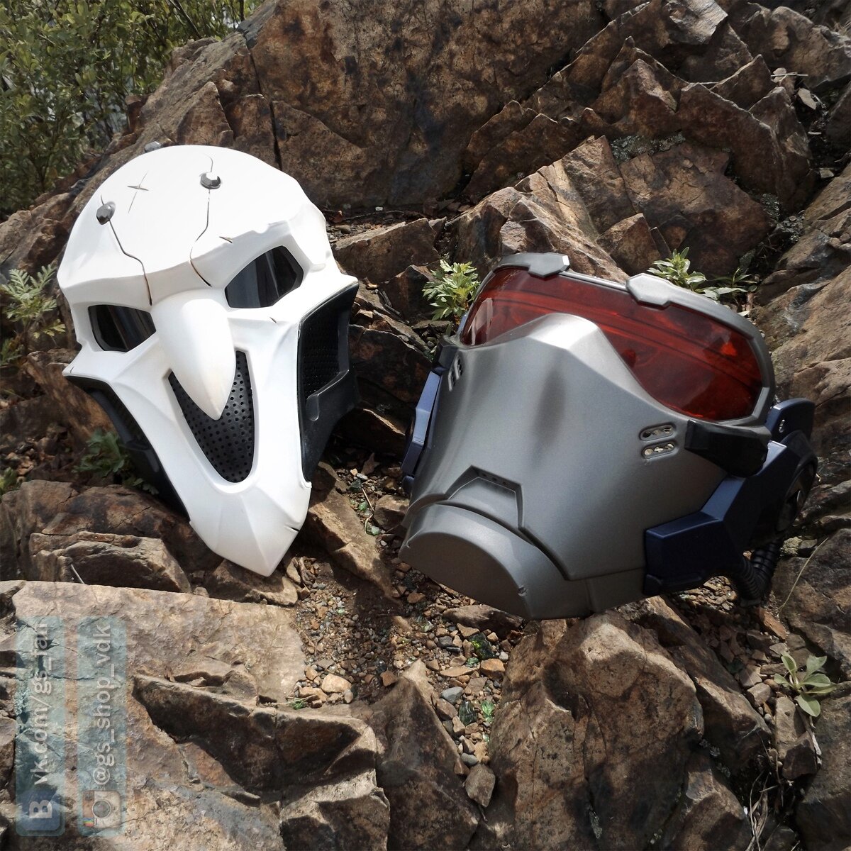 Профессиональные маски для косплея по вселенной "Overwatch" Персонажи Reaper и Soldier76