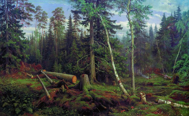 
И. Шишкин. Рубка леса. 1867.