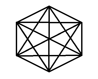 Сколько разных треугольников в шестиугольнике со всеми диагоналями?