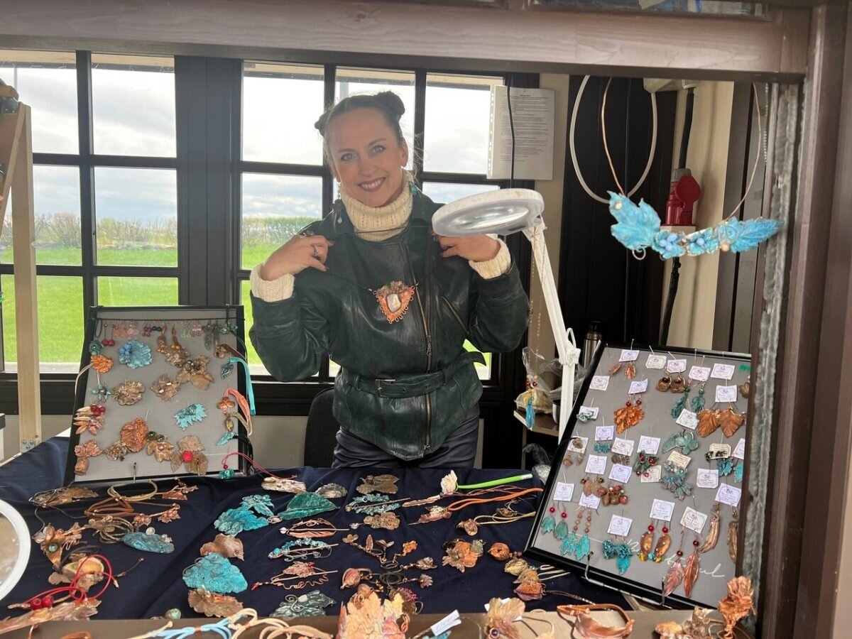    Украшения из живых растений, отработанных медью от Аллы Русиной Алина Малинина