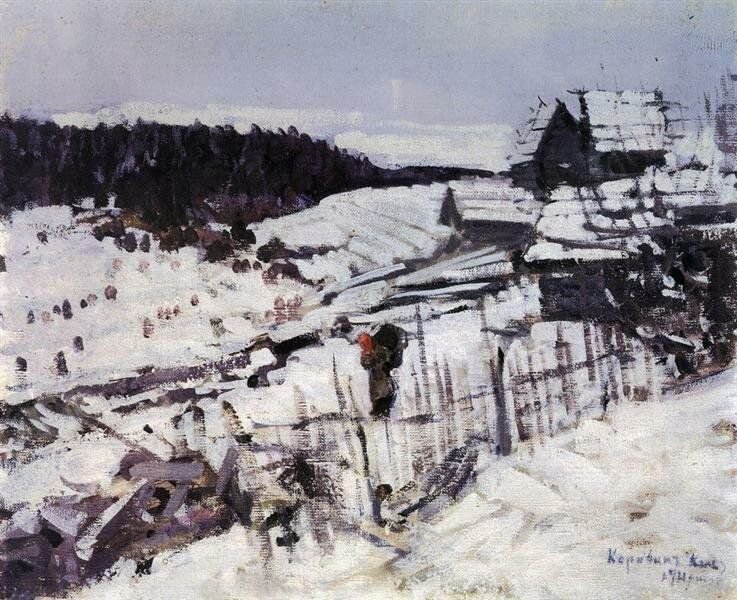      Константин Коровин, Зима, 1911 год, Государственный Русский музей, Санкт-Петербург, Россия.