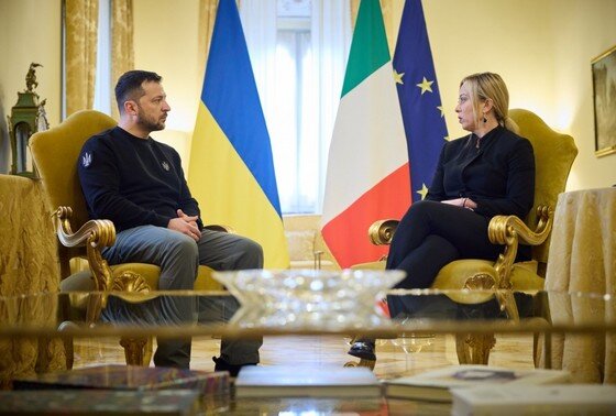    Владимир Зеленский и Джорджа Мелони