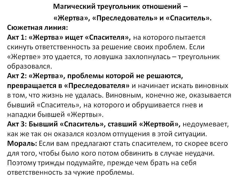 Пример из жизни на тему помощь Треугольник Карпмана. Типичная жертва. Психолог Виолетта Сычева Дзен