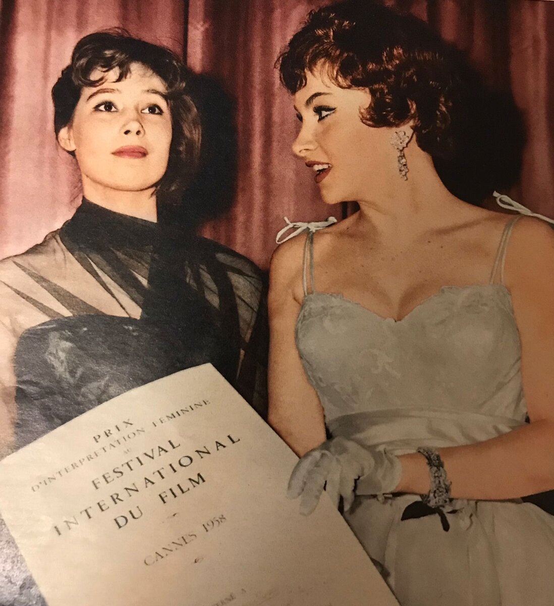 С Джиной Лоллобриджидой на Канском фестивале, 1960 год