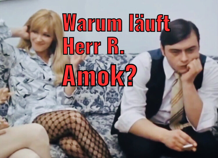 Скрин-кадр из к/ф «Почему рехнулся господин Р?», ФРГ 1970 г.
