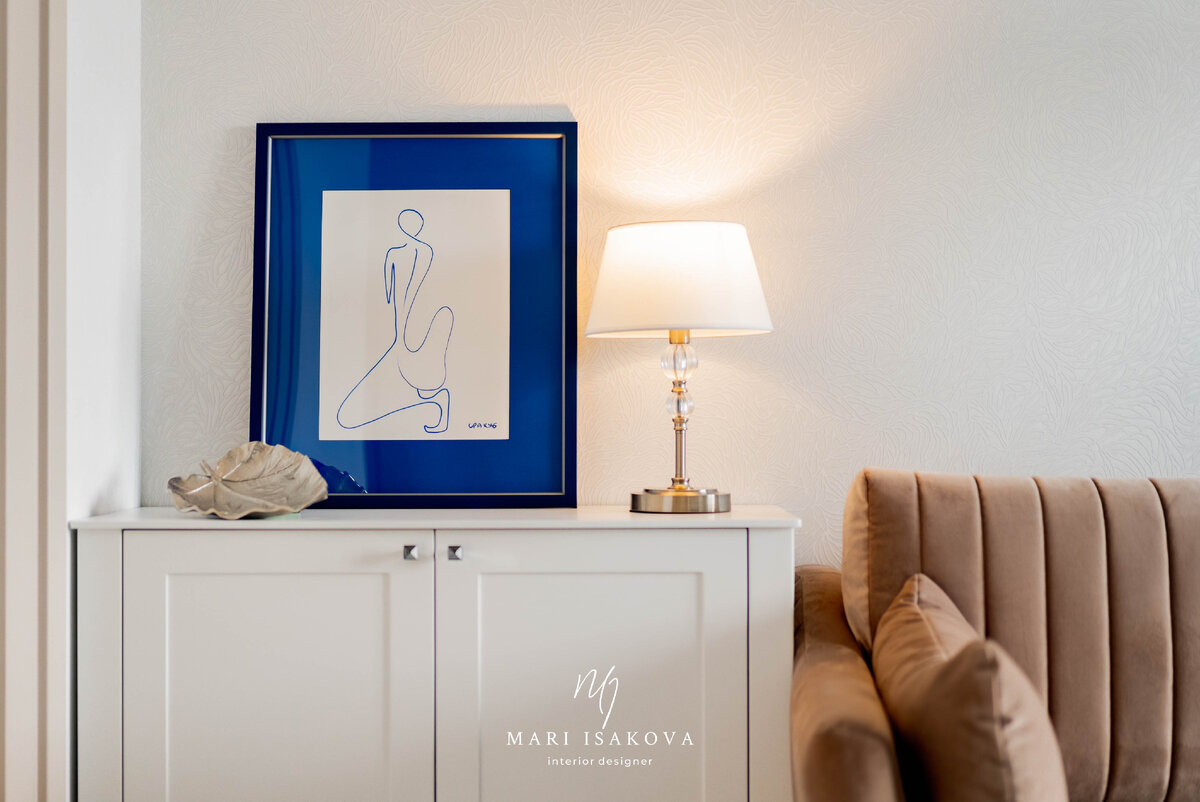 Интерьер гостиной в реализованном проекте квартиры. Солнечногорский район, МО.