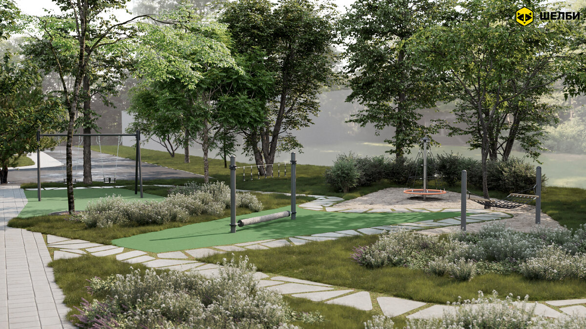 3d-визуализация проекта благоустройства Шелби
