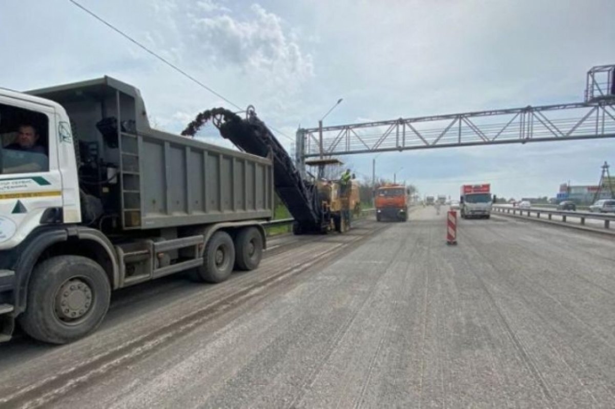    Начался ремонт Южного подъезда к Ростову