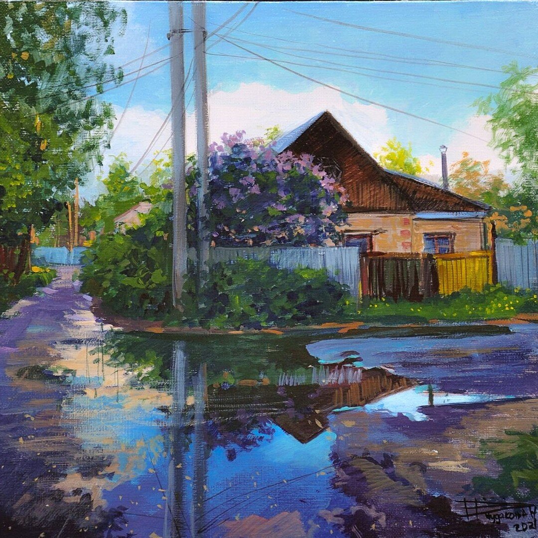 Настасья Чудакова "Весенние лужи", источник m.my.mail.ru