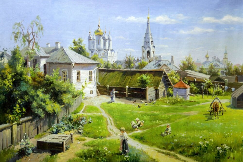 Решила разместить именно картину В.Поленова “Московский дворик”