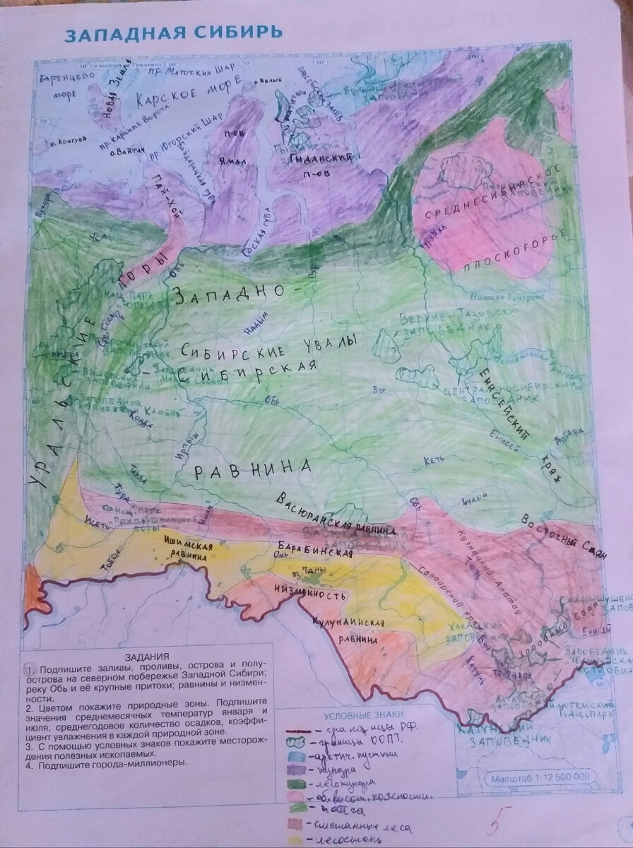 Прекрасно выполнитая контурная карта по географии, на которую я тратила очень много времени 😌 Чуть-ли не атлас. 