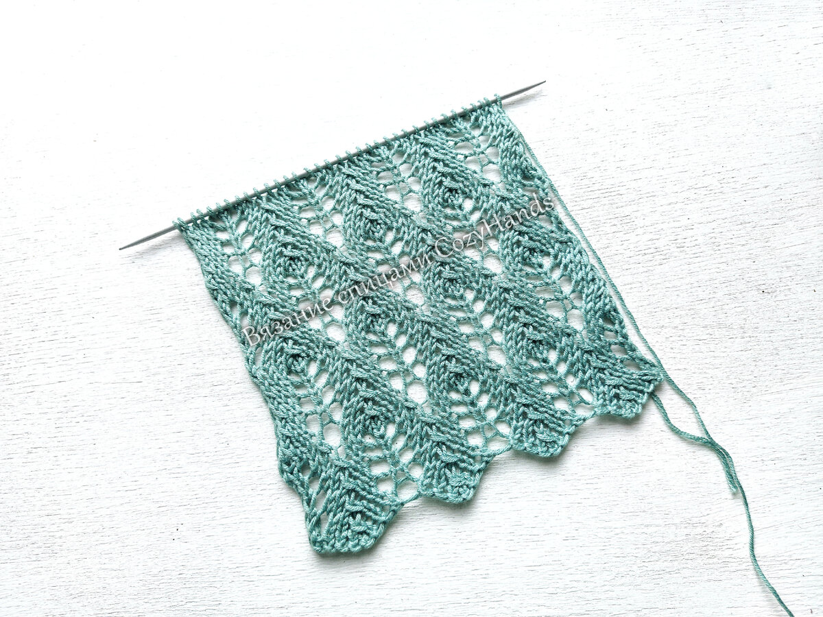 Легкий в вязании ажурный узор для вязания джемперов, туник, сарафанов